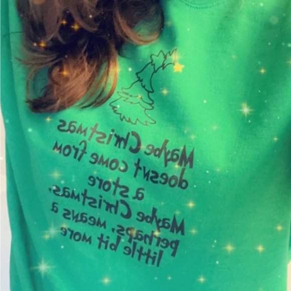 XL•GRINCH CHRISTMAS LESSON HOLIDAY SWEATSHIRT•CUSTOM MADE - Picture 11 of 17